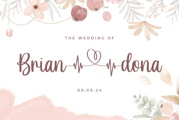 Heart Beat Font preview 5