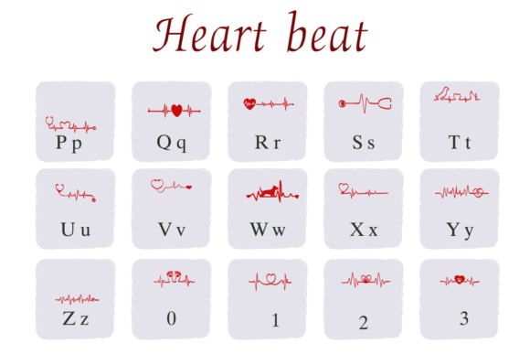 Heart Beat Font preview 6