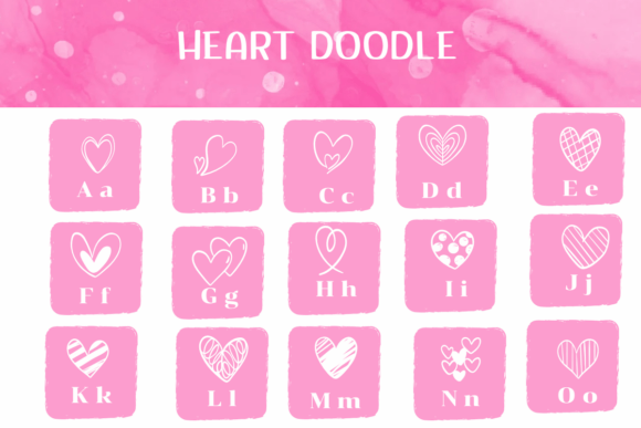 Heart Doodle Font preview 2