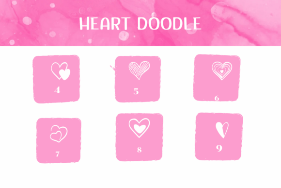 Heart Doodle Font preview 4