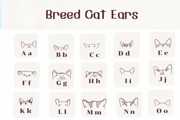 Breed Cat Ears Font preview 2