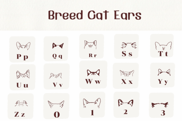 Breed Cat Ears Font preview 3