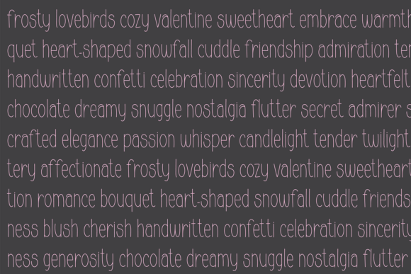Heart-shaped Font preview 3