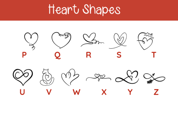 Heart Shapes Font preview 3