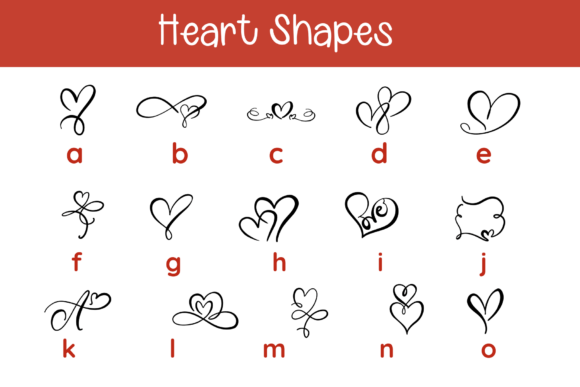 Heart Shapes Font preview 4