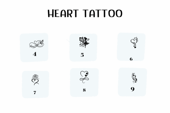 Heart Tattoo Font preview 4