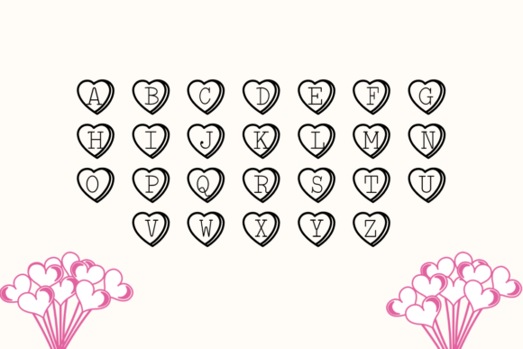 Heart Valentines Font preview 2