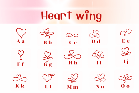 Heart Wing Font preview 2