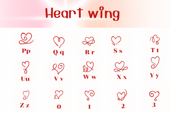 Heart Wing Font preview 3