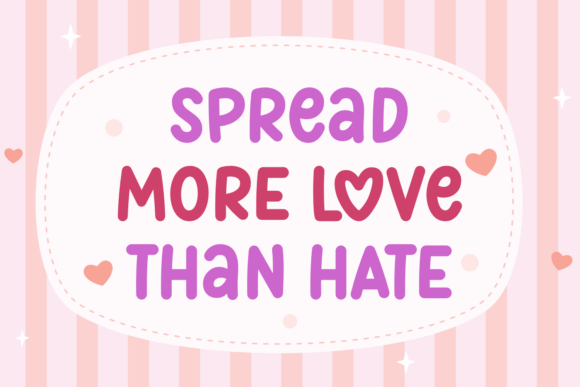 Heart Words Font preview 2