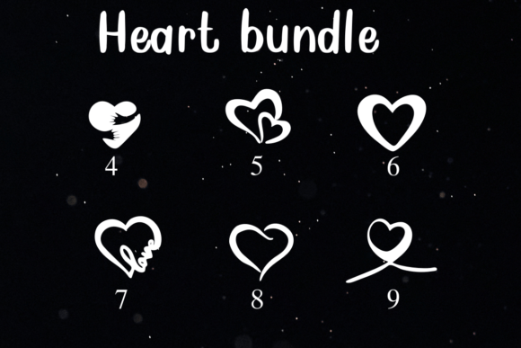 Hearts Bundle Font preview 4