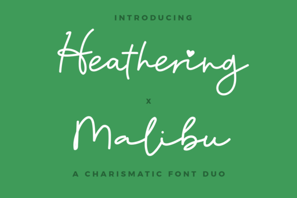 Heathering and Malibu Font preview 3