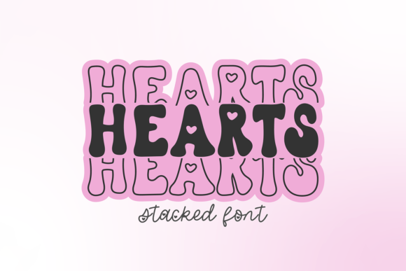 Hearts Stacked Font