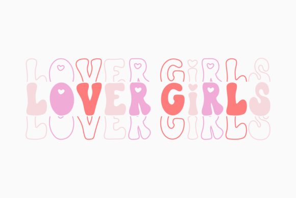 Hearts Stacked Font preview 3