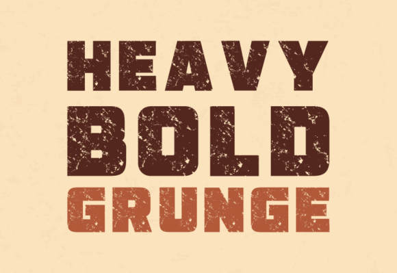 Heavy Bold Grunge Font preview 2