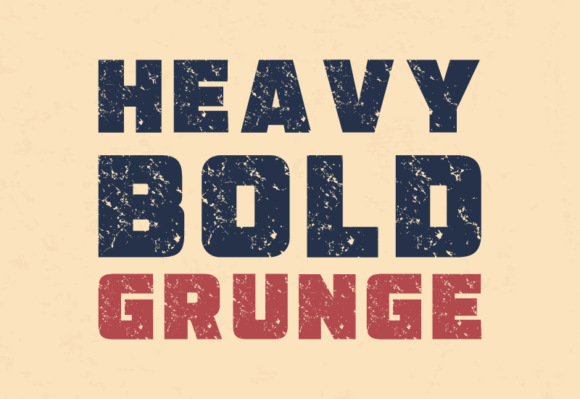 Heavy Bold Grunge Font preview 3