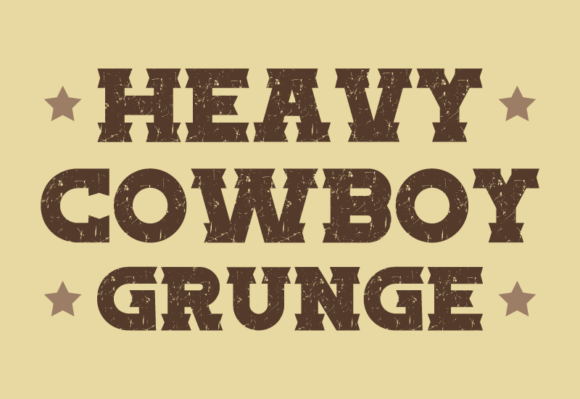 Heavy Cowboy Grunge Font preview 2