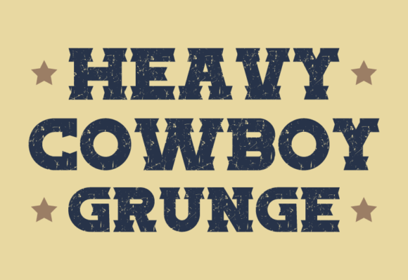 Heavy Cowboy Grunge Font preview 3