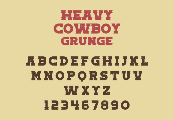 Heavy Cowboy Grunge Font preview 4