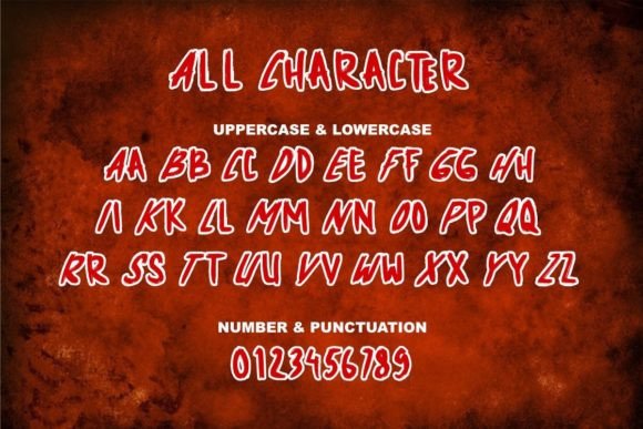 Helena Bloods Font preview 3