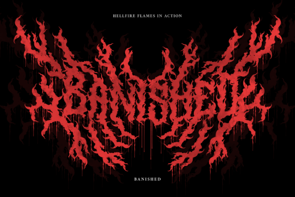 Hellfire Flames Font preview 3