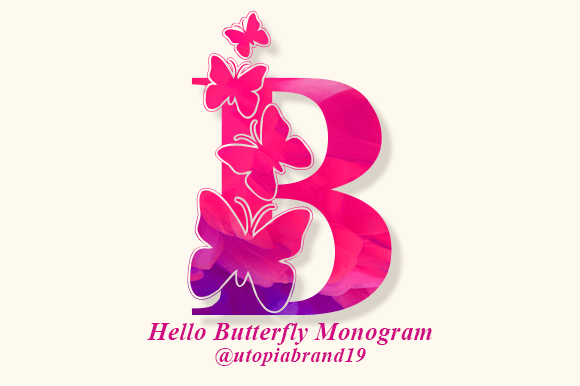 Hello Butterfly Monogram Font