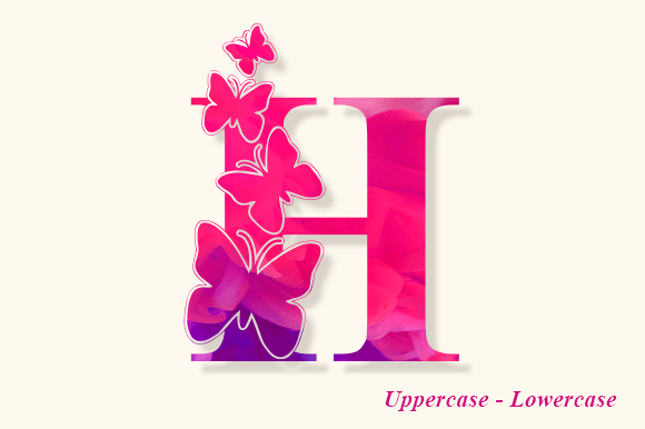 Hello Butterfly Monogram Font preview 2