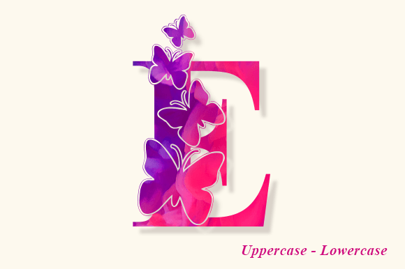 Hello Butterfly Monogram Font preview 4
