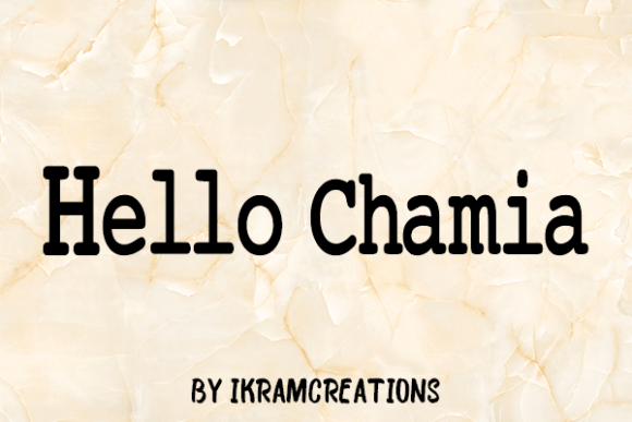 Hello Chamia Font preview 4
