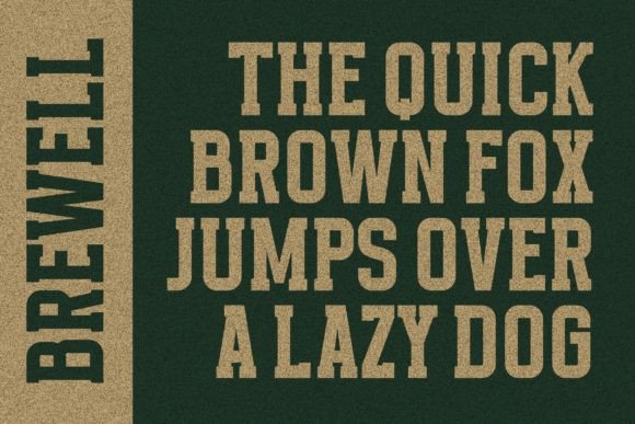 Brewell Font preview 2