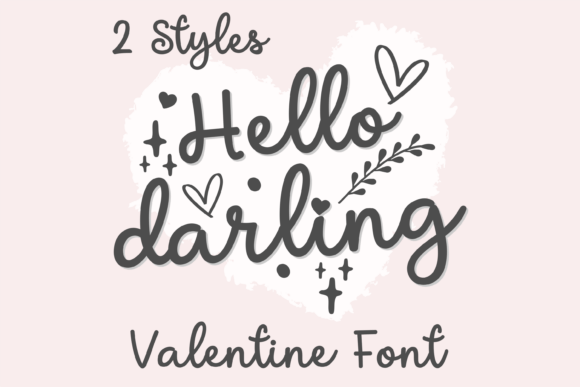 Hello Darling Font preview 2