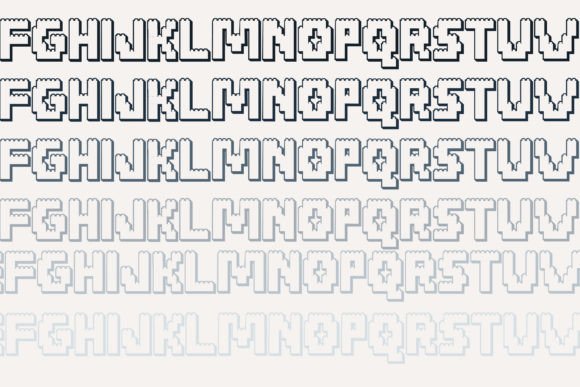 Brick Blocks 3d Font preview 4