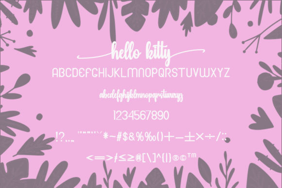 Hello Kitty Font preview 7