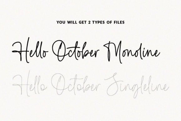 Hello October Font preview 2