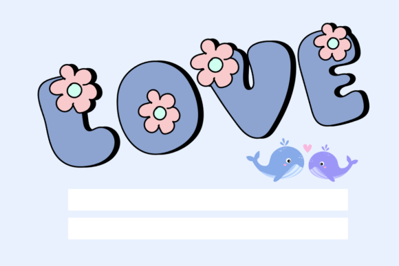 Hello Pink Flowers Font preview 3