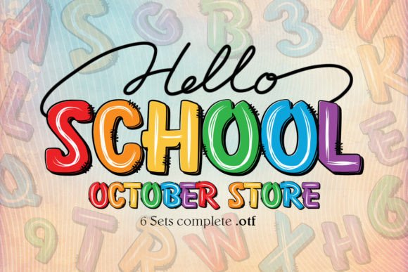 Hello School Font preview 2