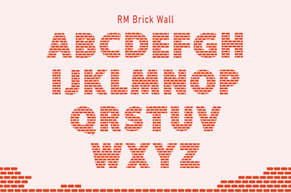 Brick Wall Font preview 2