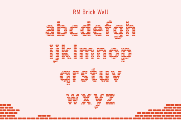 Brick Wall Font preview 3