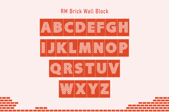 Brick Wall Font preview 4