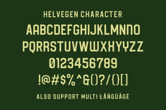 Helvegen Font preview 4