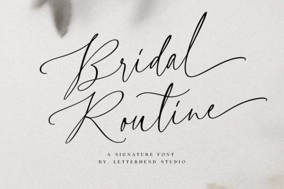 Bridal Routine Font Bridal Routine Font