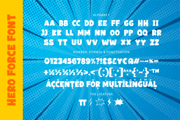 Hero Force Font preview 4