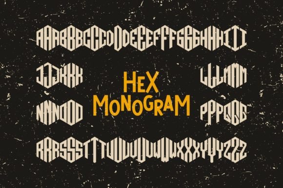 Hex Monogram Font