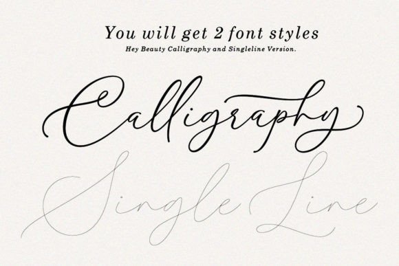 Hey Beauty Font preview 2