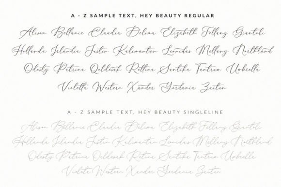 Hey Beauty Font preview 3