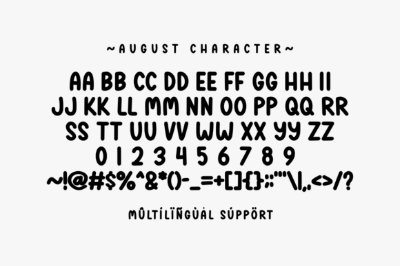 August Font preview 2
