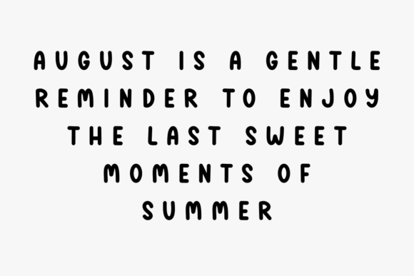 August Font preview 3