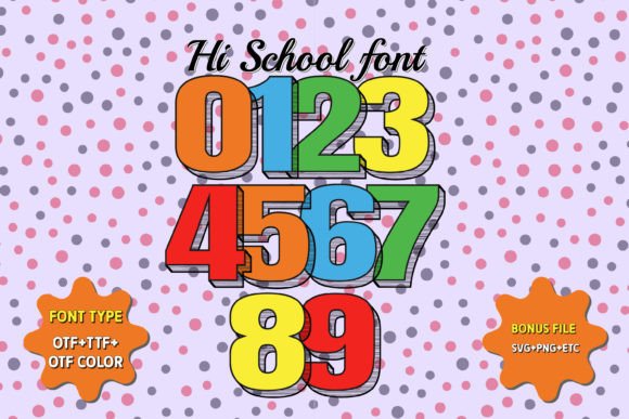 Hi School Font preview 2