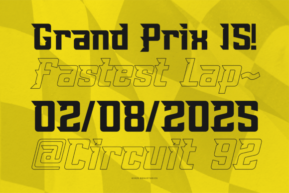 Amang Racing Font preview 3
