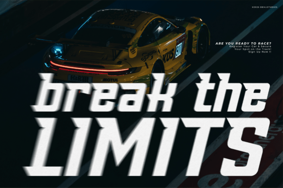 Amang Racing Font preview 4